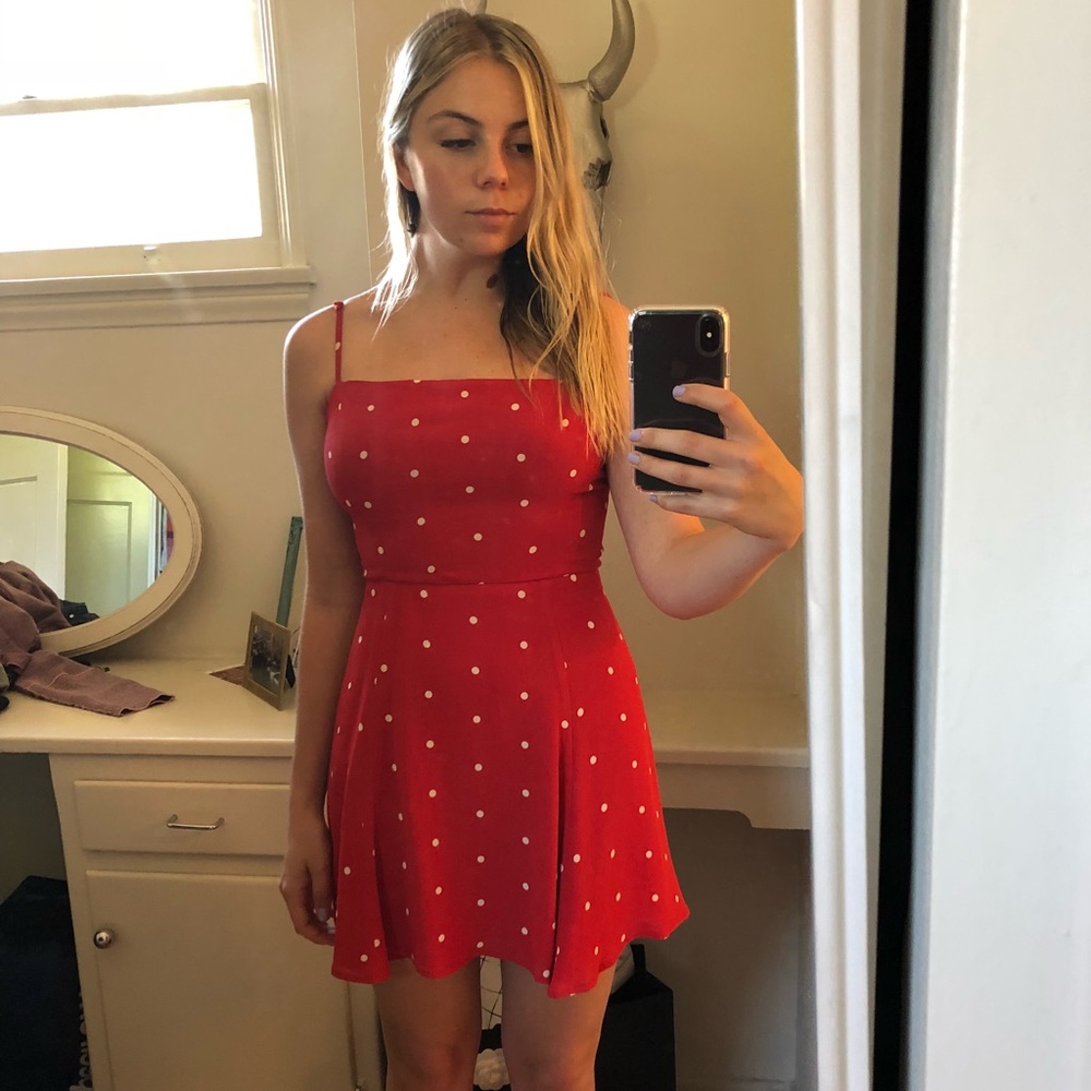 Reformation Polka Dot Mini Dress
